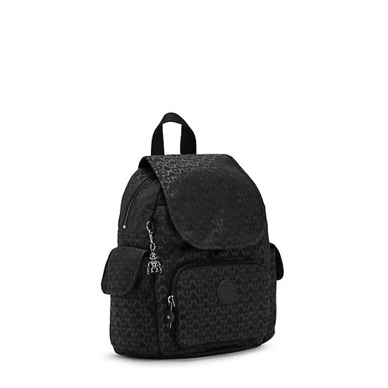 Sacs À Dos Kipling City Pack Mini Classiche Printed Noir | FR 1732IL
